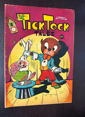 TICK TOCK TALES #4 (Magazine Enterprises Comics 1946) -- Golden Age Cartoon VG-