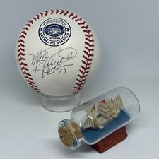 Mike Schmidt signed Rawlings Veterans Stadium Logo Baseball JSA Inscribed A2138