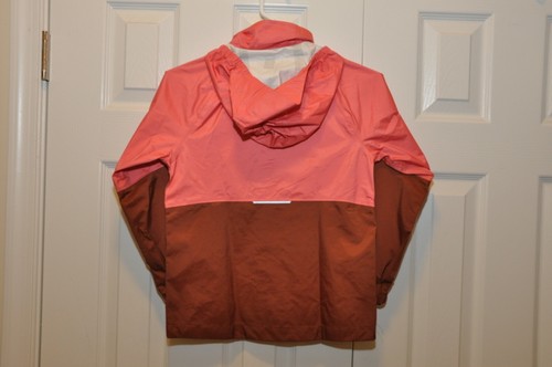 REI Co-op Girls Small (8) PINK GRAPEFRUIT/BAKED EARTH Rain Coat Waterproof - Picture 2 of 5