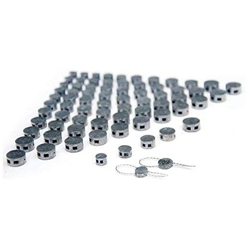 100Pcs Round Lead Seals Beans 8mm Diameter, 100 Pcs Steel Wire, 1Pcs3289 - Foto 2 di 7