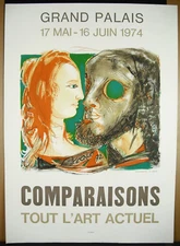 Original 1974 Poster Mourlot Brothers Comparison Paul BRAIG Lithograph