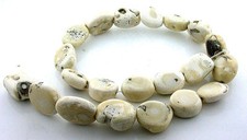 2/3 TO 1 INCH NO DYE Tumble Polished Oval Nugget Pieces Gem Bead 16" Strand