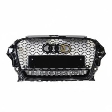 Honeycomb Grille Grill for Audi A3 / S3 8V 2012-2015 Prefacelift Q Gloss Black