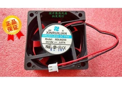 XINRUILIAN RDL6025S DC12V 0.07A 60*25mm 2-Wire Cooling Fan *lh