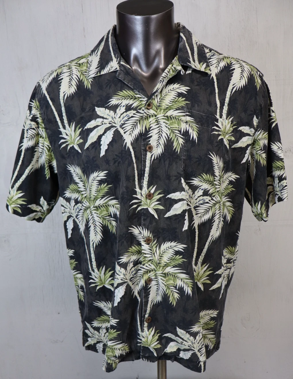 Mens Tommy Bahama Short Sleeve Button Front Shirt Size L Floral Multicolor Silk