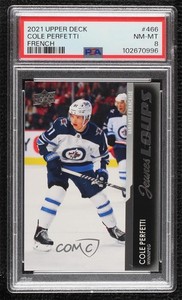 2021-22 Upper Deck Series 2 Young Guns French Cole Perfetti #466 PSA 8 Rookie RC