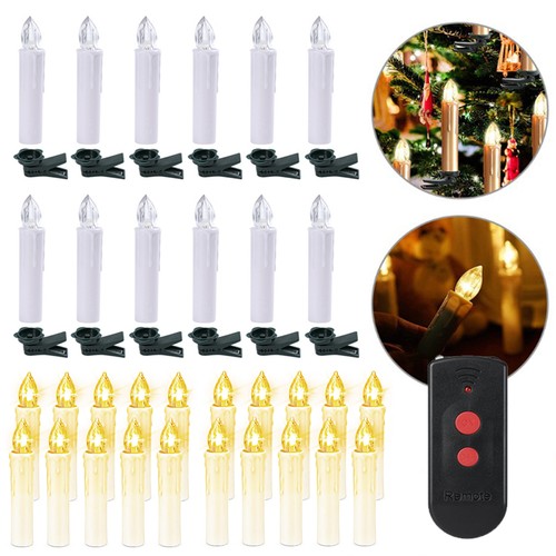 LED Weihnachtskerzen Weihnachtsbaumbeleuchtung Lichterkette Kabellos Außen Innen - Bild 15 von 25