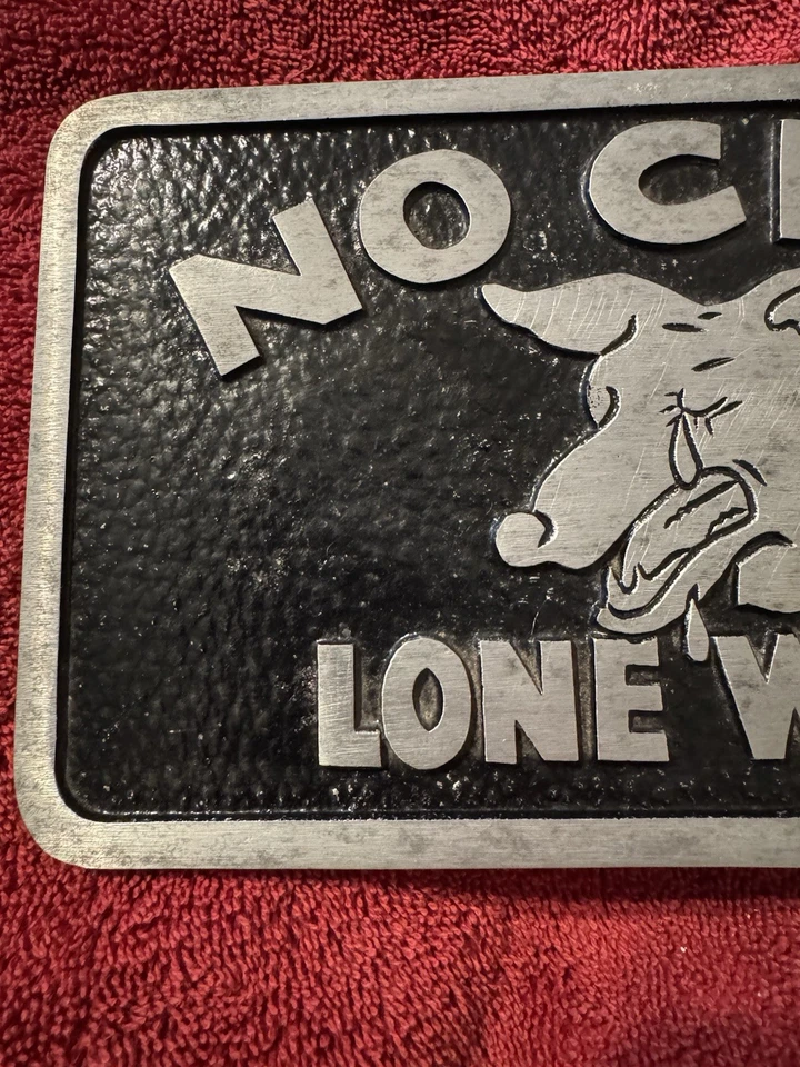 LONE WOLF CAR CLUB HOT ROD PLAQUE-CAST ALUM.’NO CLUB’Ships FREE! - Image 2 of 4