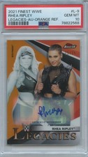 Rhea Ripley 2021 Finest Orange Auto Autograph Legacies 25/25 WWE PSA 10