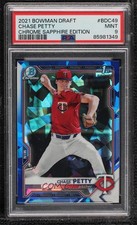 2021 Bowman Chrome Draft Sapphire Chase Petty #BDC-49 PSA 9 MINT 0c3e