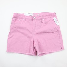 Seven7 Weekend 5" Denim Shorts Womens 8 Waist 33 Pastel Lavender Fray Hem NWT