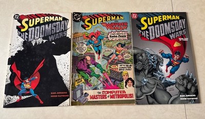 Superman The Doomsday Wars TPB Vol 1 & 2 + Superman and Wonder Woman Comic Lot