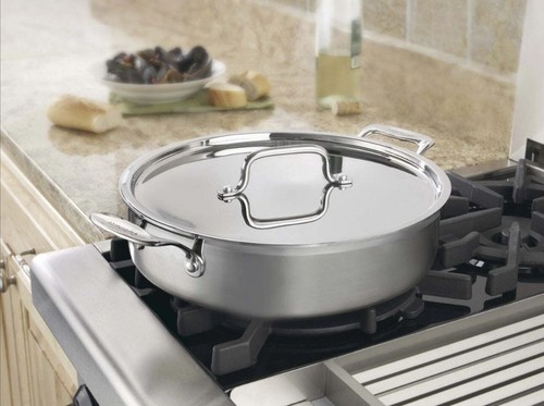 Cuisinart MultiClad Pro 13" Round 5.5 qt Stainless Steel Casserole Dishes - Picture 16 of 16