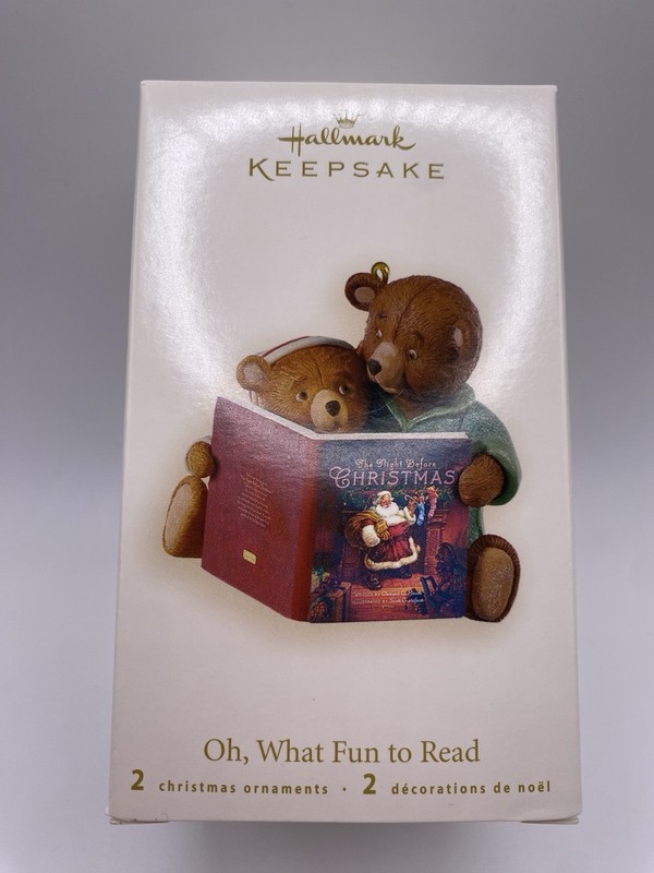 Hallmark Keepsake 2008 Oh, What Fun to Read- bears books- NEW- READ