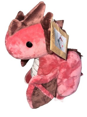 Bellzi Plush Dragon Pink Red 10  Draggi Stuffed Animal Toy Year Of The Dragon