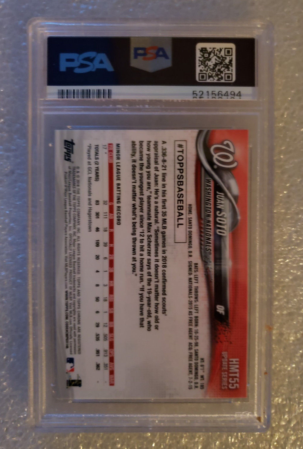 2018 Topps Chrome Update - Juan Soto #HMT55 (RC) view 2