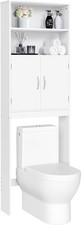 Over The Toilet Storage,Bathroom Organizer Space-Saving Storage Cabinet,77 in H