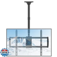 MOUNTUP Ceiling TV Mount for 40-75 Inch Flat Curved TVs, 360° Rotation Heavy 