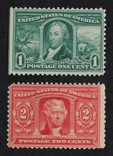 CKStamps: US Stamps Collection Scott#323 324 1c 2c Mint H OG