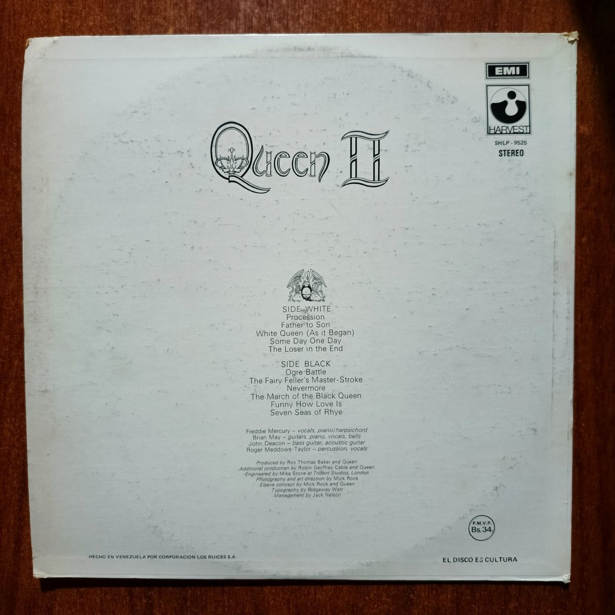 Queen - Queen II [1975] Vinyl LP Glam Hard Rock Harvest Rare