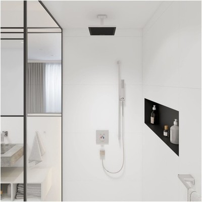 hansgrohe Pulsify E 4inch Modern Showerarm in Matte Black