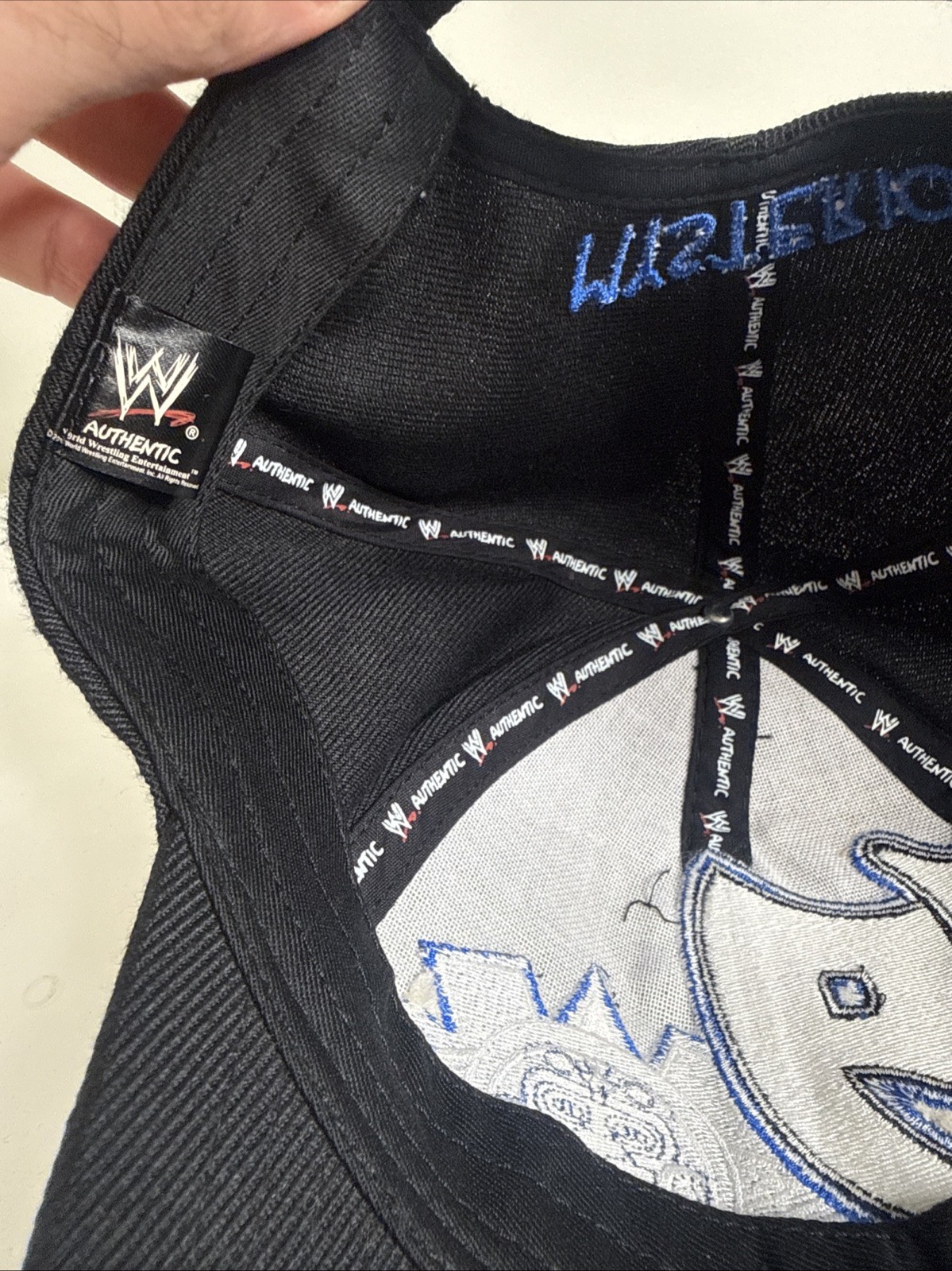 WWE 619 Mysterio Licensed Cap Blue Black Authentic Embroidered image 5