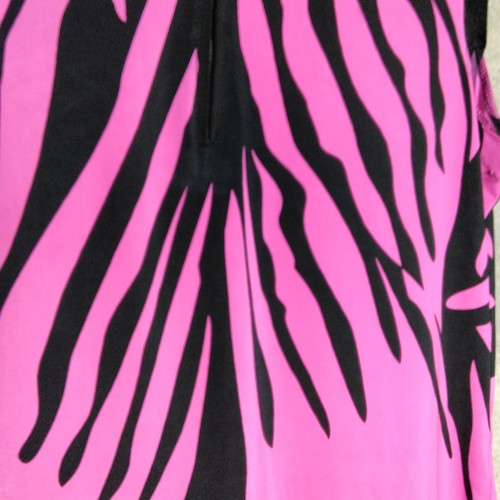 Jamie Sadock Womens Tank Top Size M Pink Zebra Stripes Butterfly Sleeveless Zip - Picture 7 of 13