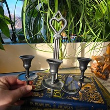 Vintage wall sconce candle holder Black Metal gothic rustic cottage