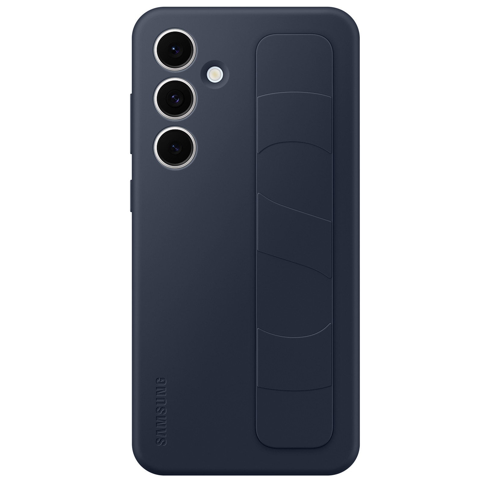 Coque Galaxy S24 FE support horizontal et vertical étui silicone Bleu Nuit