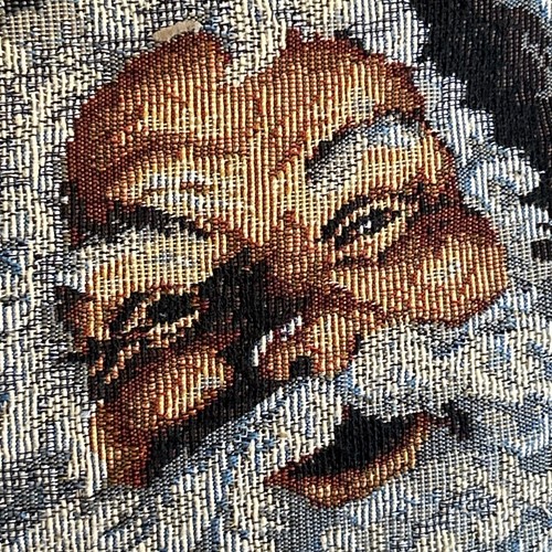 Tapestry Christmas Santa Claus St. Nick Church Lumbar Throw Pillow 16x11 - Picture 2 of 7