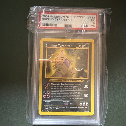 2002 Pokemon Neo Destiny Shining Tyranitar 113/105 - PSA 5