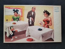CARTOLINA EROTICA UMORISTICA ANNI 50 - 60 ITALIA TOVAGLIOLO DONNA SERIE CPL