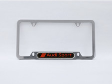 Genuine Audi Audi Sport License Plate Frame - Polished Zaw-071-801-q Genuine Audi Audi Sport License Plate Frame - Polished Zaw-071-801-q