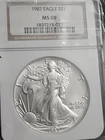 1987 Silver American Eagle NGC MS-69