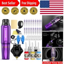 Wormhole Wireless Tattoo Machine Kit, Tattoo Gun with 1,050 mAh Capacity Powe...