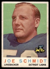 1959 Topps Joe Schmidt Detroit Lions #6