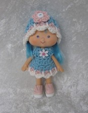 Made to fit STRAWBERRY SHORTCAKE 20 Handmade Clothes, Crochet Dress  Hat Set