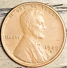 1929-D 1C BN LINCOLN CENT IN ALMOST UNCIRCULATED (AU) CONDITON