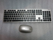 ASUS Wireless MD-5110 Keyboard & MM-5110 Mouse SILVER *NO USB DONGLE*
