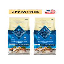 2 Packs, Blue Buffalo  Life Protection Formula  Adult Dry Dog Food Chicken 30 Lb