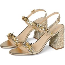 Betsey Johnson womens Drue, Light Gold, SIZE 9