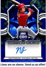 2023 Panini Elite Extra Edition Nathaniel Ochoa Leyva Blue Signatures