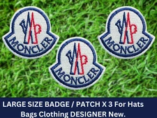 3 pcs of compatible with Moncler jacket Embroidery Patch Iron-on ,Sew-on  logo .