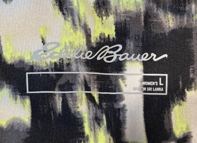 Eddie Bauer Women’s Large Black Abstract Pattern Performance Leggings image 2