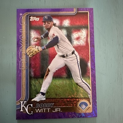 SSP Card ART👨🏻‍🎨🔥 2025 Topps Bobby Witt Jr Purple Sand Glitter 5/250