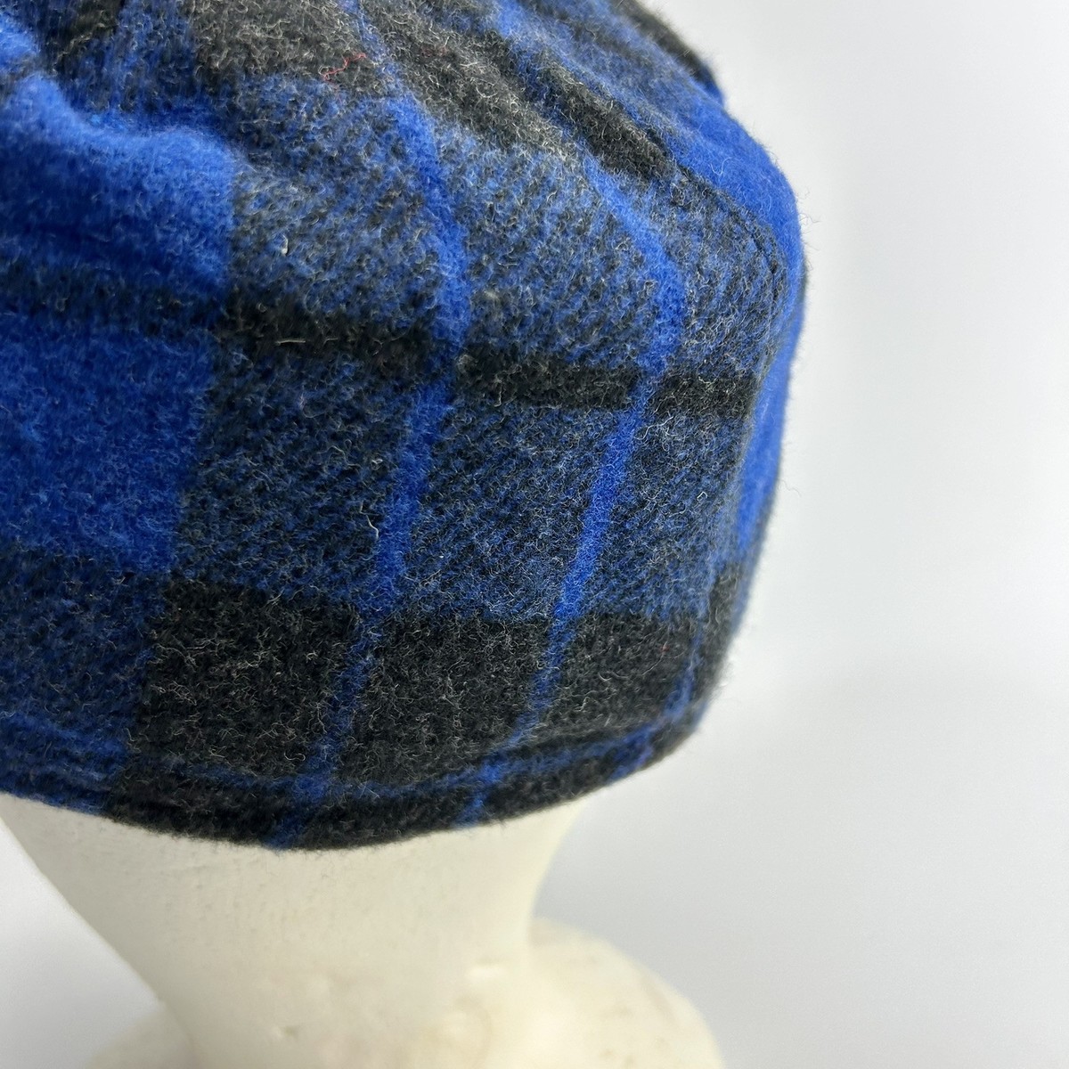 アキラNEIGHBORHOOD 15ss stock man wool NEW MENS BLUE-BLACK STOCKMAN-SCOTCH HAT CAP-STORM EARBAND 6 3/4