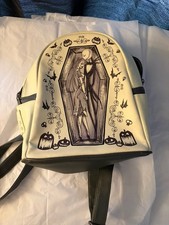 Loungefly The Nightmare Before Christmas Jack & Sally Coffin Mini Backpack New