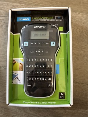 DYMO LabelManager 160 Portable Label Maker QWERTY Large Display One-Touch B&W