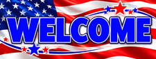 3ft x 8ft WELCOME Banner FREE SHIPPING (CAN BE PERSONALIZED)