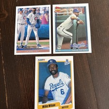 3/Willie Wilson Cards Excellent Condition